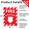 Fire Extinguisher with Arrow OSHA Sign Metal, Plastic, Or Decal 5 or 10 Pack