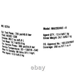 Fireboy Boat Fire Extinguisher MA0250NVC-8 Auto/Manual 250 Cubic FT