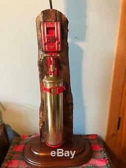 Fireman Fire Call Box With Industrial Fire Extinguisher Table Lamp Oak Base 8/459