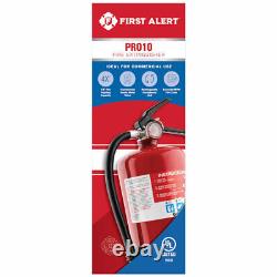 First Alert PRO10 Rechargeable Commercial Fire Extinguisher UL rated 4-A60-BC