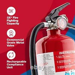 First Alert PRO5 Rechargeable Heavy Duty Plus Fire Extinguisher UL rated 3-A4