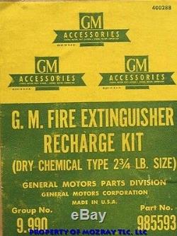 GM Fire Extinguisher Recharge Kit Chevrolet Car Chevy GMC Truck 1972-1963 NOS