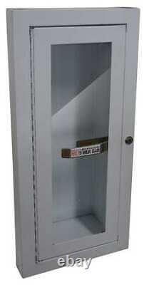 GRAINGER APPROVED 1RK37 Fire Extinguisher Cabinet, 5 lb, White