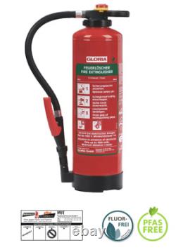 Gloria Ska + 6PRO 6l Fluorfreier Foam Fire Extinguisher + Badge Fluorfrei, 10LE