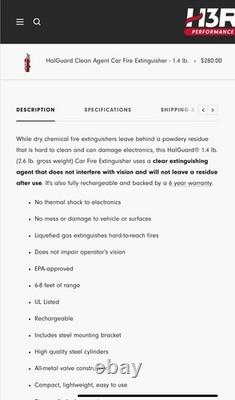 HalGuard Car Fire Extinguisher 1.4 Lb HR3 Model HG250