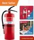 Heavy-Duty Fire Extinguisher, Rated 4-A60-BC, Rechargeable, Red, 16.9 lbs