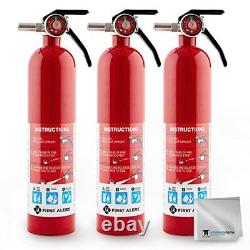 Home First Alert Fire Extinguisher Rechargeable Standard Home Pack Of 3