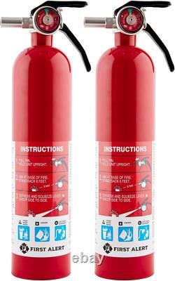 Home1-2, Standard Home Fire Extinguisher, Red, 2PACK
