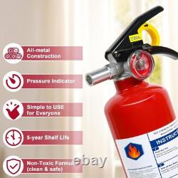 Jasvelly 4-Pack Abc Dry Chemical Fire Extinguisher 2.5 Lb 1A10Bc Fire