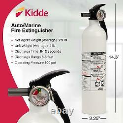 Kidde 10-BC Fire Extinguisher With Retention Strap Disposable Automotive Marine