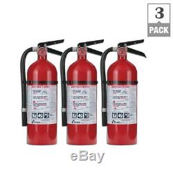 Kidde Fire Extinguisher Pro 210 2-A10-BC Rechargeable Dry Chemical Bundle of 3