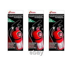 Kidde Fire Extinguisher Pro 210 2-A10-BC Rechargeable Dry Chemical Bundle of 3