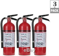 Kidde Fire Extinguisher Pro 210 2-A10-BC Rechargeable Dry Chemical Bundle of 3