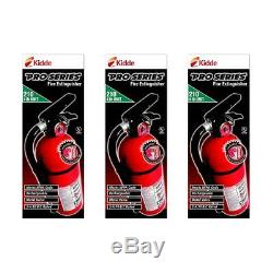 Kidde Fire Extinguisher Pro 210 2-A10-BC Rechargeable Dry Chemical Bundle of 3