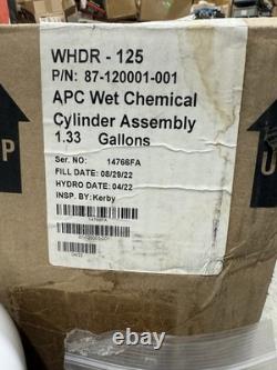 Kidde Fire Extinguisher WHDR-125 APC Wet Chemical Cylinder Assy 1.33 Gal NEW NOS