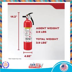 Kidde Fire Extinguisher for Home, 1-A10-B, Red, 4 Pack with Bracket