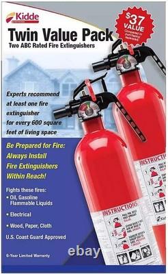 Kidde Multipurpose Fire Extinguishers 2-Pack Essential Home Safety Solution