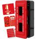 Large Weatherproof Fire Extinguisher Cabinet 10-20 lb Red Black 32.3