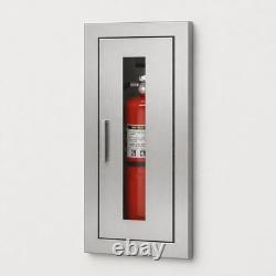 Larsen FS SS24096R Semi Recessed Fire Rated Stainless Fire Extinguisher Cabinet