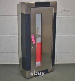 Larsen's Flame-Shield Fire Extinguisher Cabinet FS-SS2409-R4-VD, Stainless Steel