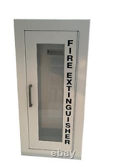 Larsens 2409-1F LARGE Recessed 10lb Fire Extinguisher Cabinet-White New Open Box