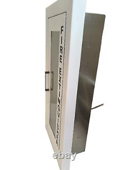 Larsens 2409-1F LARGE Recessed 10lb Fire Extinguisher Cabinet-White New Open Box