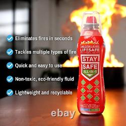 Lifesafe Technologies Staysafe All-In-1 Portable Fire Extinguisher Compact & Eas