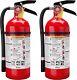 Lightweight Multi-Purpose Fire Extinguisher with Mounting Bracket 2 Pack Red