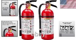 Lightweight Multi-Purpose Fire Extinguisher with Mounting Bracket 2 Pack Red