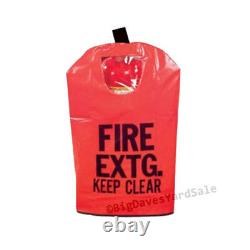 (Lot of 10 Covers) FIRE EXTINGUISHER COVERS (With Window) for 10 to 20lb Extg