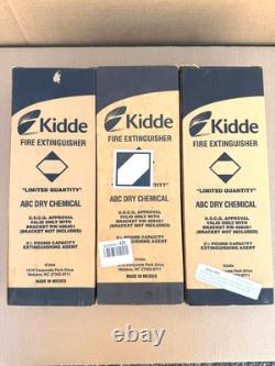Lot of 3 Kidde Fire Extinguisher Dry Chemical 10-B C 2-1/2 LB EXPIRED 2018