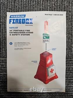 Magnum FireBox SAFE-ST 34 Portable Fire Extinguisher Stand Holds up to 30 Lbs