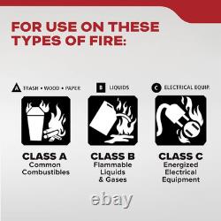 Multi Purpose Fire Extinguisher for Home, Office, Dorm, Residential, 1A10BC, 2 P