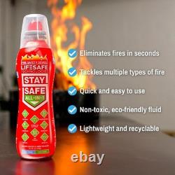 Multi-Purpose Fire Spray for Cooking, Electrical, and -Ethanol Fires, 3 Pack