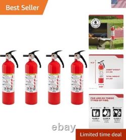 Multi-Use Red Fire Extinguisher 4 Pack, 1-A10-BC, Essential Home Safety Gear