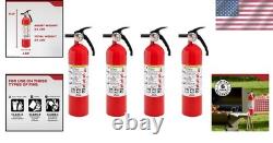Multi-Use Red Fire Extinguisher 4 Pack, 1-A10-BC, Essential Home Safety Gear
