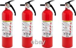 Multi-Use Red Fire Extinguisher 4 Pack, 1-A10-BC, Essential Home Safety Gear