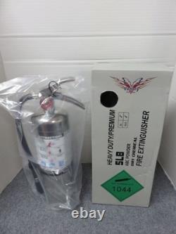 NEW 2025-5 lb. CHROME/STAINLESS STEEL ABC FIRE EXTINGUISHER WALL BRACKET & SIGN