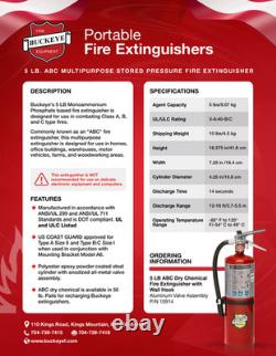 NEW 5LB Buckeye ABC Dry Chemical Fire Extinguisher with cert tags (3 pack)