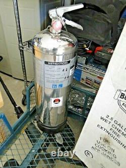 NIB Buckeye Wet Chemical Class K Fire Extinguisher WithWall Hook, Sign. No Tag