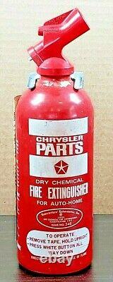 NOS 1969 Chrysler Parts Dealer Dry Chemical Red Fire Extinguisher Mopar 3419438