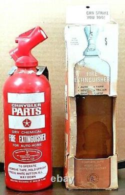 NOS 1969 Chrysler Parts Dealer Dry Chemical Red Fire Extinguisher Mopar 3419438