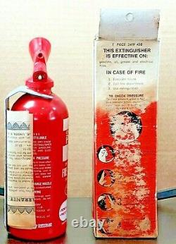 NOS 1969 Chrysler Parts Dealer Dry Chemical Red Fire Extinguisher Mopar 3419438
