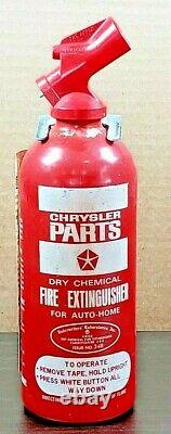 NOS 1969 Chrysler Parts Dealer Dry Chemical Red Fire Extinguisher Mopar 3419438