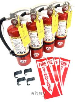 New 5LB Badger ABC Dry Chemical Fire Extinguisher with cert tags (4 pack)