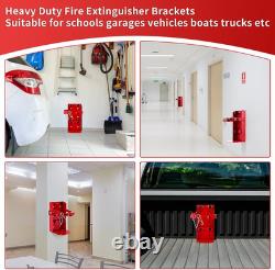 New Heavy Duty Fire Extinguisher Bracket Wall Mount, 2 Pcs Vehicle Fire Extingui