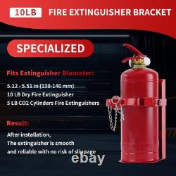 New Heavy Duty Fire Extinguisher Bracket Wall Mount, 2 Pcs Vehicle Fire Extingui