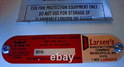 New Larsen's S/S Fire Extinguisher Cabinet SS2409-SM F. G. With Lock & Keys