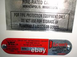 New Larsen's Stainless Fire Extinguisher Fire-Rated Cabinet with Lock & Keys