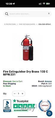 New Open Box Amerex 331 Fire Extinguisher, 10BC, Carbon Dioxide, 15 Lb